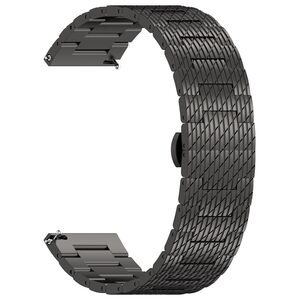 Curea pentru smartwatch Huawei Watch GT 4 (46mm) / Gt 4 Pro (46mm) / GT 2 (46mm) / GT 2 Pro / GT 3 Pro (46mm) / GT 3 / Ultimate  - Stainless Steel - latime 22 mm Negru
