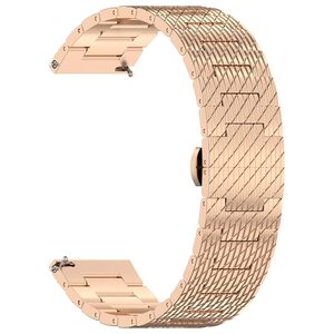 Curea pentru smartwatch Huawei Watch GT 4 (46mm) / Gt 4 Pro (46mm) / GT 2 (46mm) / GT 2 Pro / GT 3 Pro (46mm) / GT 3 / Ultimate  - Stainless Steel - latime 22 mm Roz