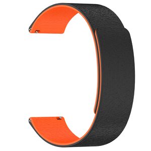 Curea pentru smartwatch Huawei Watch GT 4 (46mm) / Gt 4 Pro (46mm) / GT 2 (46mm) / GT 2 Pro / GT 3 Pro (46mm) / GT 3 / Ultimate  - din silicon durabil - latime 22 mm Negru portocaliu