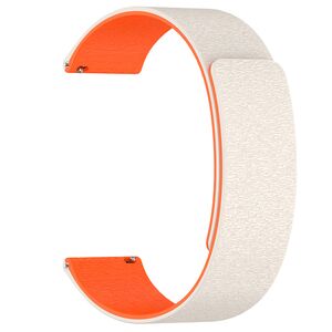 Curea pentru smartwatch Samsung Galaxy Watch 7 / 6 / 5 / 4/ Active 2, Huawei Watch GT 3 (42mm)/GT 3 Pro (43mm) / GT 4 (41mm) / GT 4 Pro (43mm) - silicon confortabil - latime 20 mm Crem
