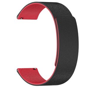 Curea pentru smartwatch Samsung Galaxy Watch 7 / 6 / 5 / 4/ Active 2, Huawei Watch GT 3 (42mm)/GT 3 Pro (43mm) / GT 4 (41mm) / GT 4 Pro (43mm) - silicon confortabil - latime 20 mm Negru rosu