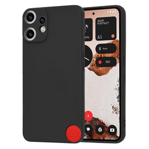 Husa pentru  Nothing CMF Phone 2 Pro Liquid Silicone, subțire, captusita cu microfibra, anti amprentă, protectie cameră foto, Negru