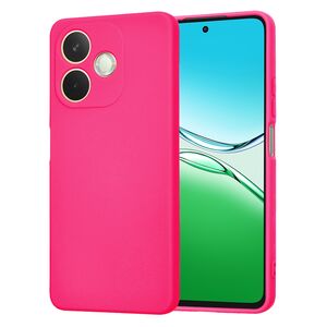 Husa pentru  Oppo A5 Pro 5G Liquid Silicone, subțire, captusita cu microfibra, anti amprentă, protectie cameră foto, Fucsia
