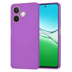 Husa pentru  Oppo A5 Pro 5G Liquid Silicone, subțire, captusita cu microfibra, anti amprentă, protectie cameră foto, Mov
