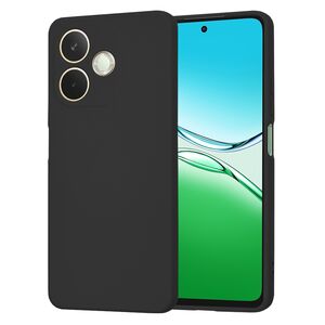 Husa pentru  Oppo A5 Pro 5G Liquid Silicone, subțire, captusita cu microfibra, anti amprentă, protectie cameră foto, Negru