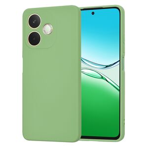 Husa pentru  Oppo A5 Pro 5G Liquid Silicone, subțire, captusita cu microfibra, anti amprentă, protectie cameră foto, Verde deschis
