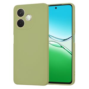 Husa pentru  Oppo A5 Pro 5G Liquid Silicone, subțire, captusita cu microfibra, anti amprentă, protectie cameră foto, Verde