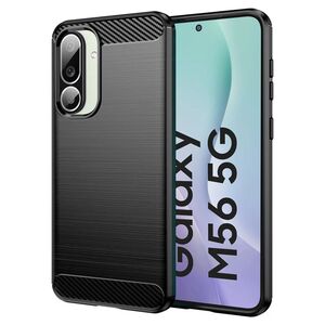 Husa pentru Samsung Galaxy M56 Carbon Liquid Silicone, Negru