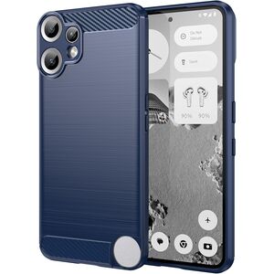 Husa pentru Nothing CMF Phone 2 Pro Carbon Liquid Silicone, Albastru