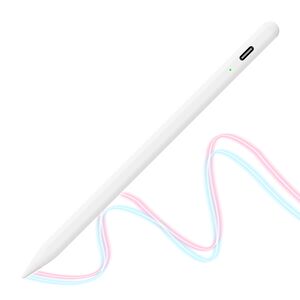 Stylus Pen pentru Tableta, Bluetooth, Type-C, 130mAh, 5V, 0.2A, Palm Rejection, Tilt Pressure Sense  - Techsuit (AC10-CP) - White