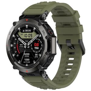Curea pentru smartwatch Amazfit T-Rex Ultra / Amazfit T-Rex 2- silicon confortabil - latime 22 mm Verde