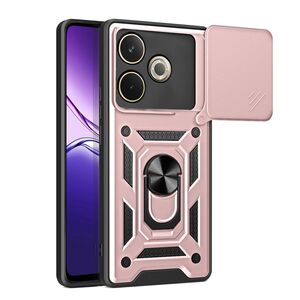 Husa pentru  Oppo A5 Pro 5G Ring Armor Kickstand Tough Rugged Cover cu protectie camera, Rose Gold