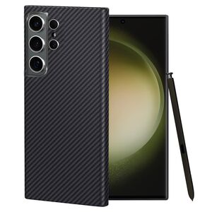 Husa pentru  Samsung Galaxy S23 Ultra 5G compatibila MagSafe High Grade Aramid Fiber Series - negru royal