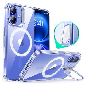 Husa premium pentru  iPhone 16 Plus compatibila MagSafe ESR - Classic Hybrid HaloLock Kickstand - Transparent
