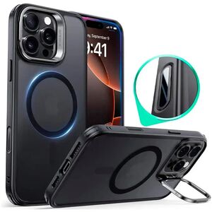 Husa premium pentru  iPhone 16 Pro Max compatibila MagSafe ESR - Classic Hybrid HaloLock Kickstand - Negru mat