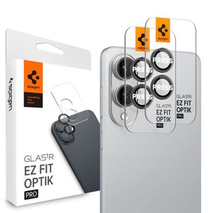 Set 2 x Folie sticla lentile foto pentru  Samsung Galaxy S25 Edge Spigen - Optik.tR EZ Fit Pro Camera Glass - negru