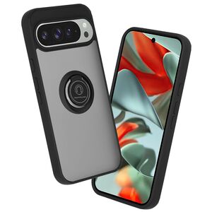 Husa de protectie pentru  Google Pixel 9 Pro XL premium cu inel stand rotativ, suport magnetic si bumper anti-alunecare - Negru