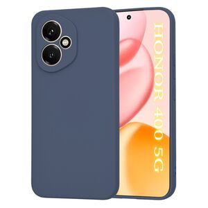 Husa pentru  Honor 400 Liquid Silicone, subțire, captusita cu microfibra, anti amprentă, protectie cameră foto, Albastru