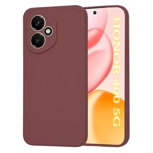Husa pentru  Honor 400 Liquid Silicone, subțire, captusita cu microfibra, anti amprentă, protectie cameră foto, Bordeaux