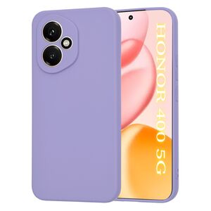 Husa pentru  Honor 400 Liquid Silicone, subțire, captusita cu microfibra, anti amprentă, protectie cameră foto, Lavanda