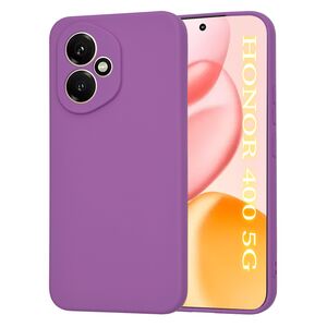 Husa pentru  Honor 400 Liquid Silicone, subțire, captusita cu microfibra, anti amprentă, protectie cameră foto, Mov