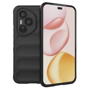 Husa pentru  Honor 400 Pro Liquid Silicone, Microfibre Lining, Non-Slip Airbag Design, Negru