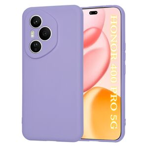 Husa pentru  Honor 400 Pro Liquid Silicone, subțire, captusita cu microfibra, anti amprentă, protectie cameră foto, Lavanda
