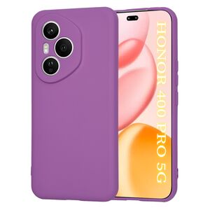 Husa pentru  Honor 400 Pro Liquid Silicone, subțire, captusita cu microfibra, anti amprentă, protectie cameră foto, Mov