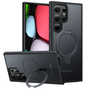 Husa pentru Samsung Galaxy S24 Ultra - Torras Ostand Spin MagSafe Series - Black