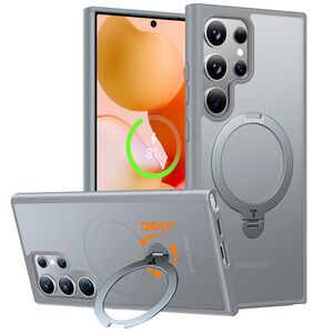 Husa pentru Samsung Galaxy S24 Ultra - Torras Ostand Spin MagSafe Series - Dark Grey