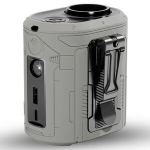 Ventilator Portabil Premium Air Cooler BreezyOne 3 in 1 cu acumulator extern 5000 mAh, 5 Viteze, lanterna LED și Prindere Multifunctionala pentru curea, timp de functionare 30 ore, reincarcabil USB - gri