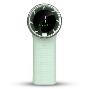 Ventilator Portabil de Mana cu Afisaj LED, 5 Trepte de Viteza, Reincarcabil USB-C, 3600mAh, Compact și Puternic - verde