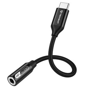 Adaptor Jack, USB-C, DAC, 0.1m - Techsuit FuseXound (AC13) - Black
