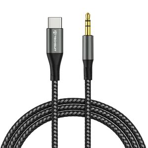Adaptor Jack, USB-C, Nylon, 1m - Techsuit NexaSound (AC16) - Gray