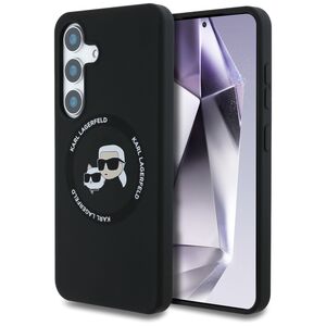 Husa pentru Samsung Galaxy S25 Plus - Karl Lagerfeld Silicone Double Heads - Black