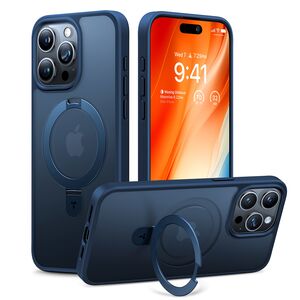 Husa pentru iPhone 15 Pro Max - Torras Ostand MagSafe Series - Navy Blue