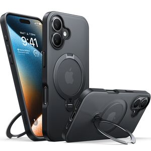 Husa pentru iPhone 16 Plus - Torras Ostand Spin MagSafe Series - Black