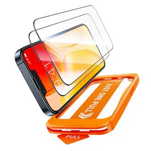 Folie pentru iPhone 16e (set 2) - Torras GlassGo Install Master - Clear