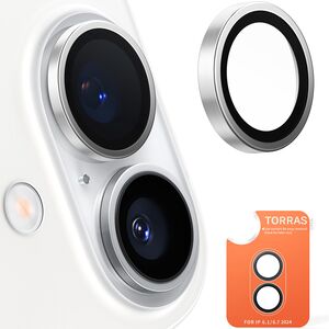 Folie Camera pentru iPhone 16 / iPhone 16 Plus - Torras Lensguard Camera Protector - Titanium Grey
