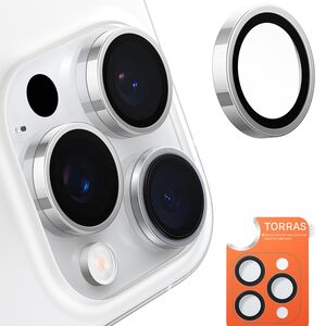 Folie Camera pentru iPhone 16 Pro / iPhone 16 Pro Max - Torras Lensguard Camera Protector - Titanium Grey