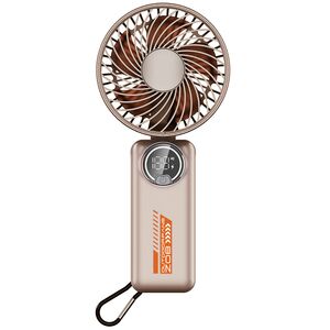 Ventilator Portabil Elegant AX10 – Ecran Digital, 3 Viteze, Autonomie extinsa, acumulator reincarcabil USB-C 3600mAh, design compact - bej