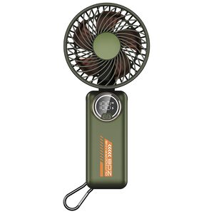 Ventilator Portabil Elegant AX10 – Ecran Digital, 3 Viteze, Autonomie extinsa, acumulator reincarcabil USB-C 3600mAh, design compact - verde