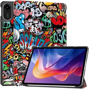 Husa pentru  Xiaomi Redmi Pad 2 tip stand functie sleep/wake-up, protectie 360 - Graffiti