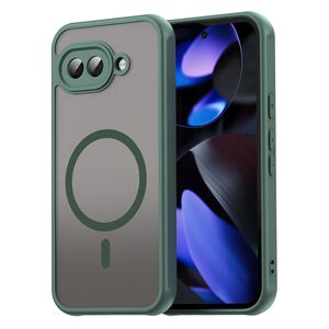 Husa pentru  Google Pixel 9A cu protectie pentru lentile si MagSafe EasyCharge, Ghost Series Anti-ingalbenire, frosted - Verde