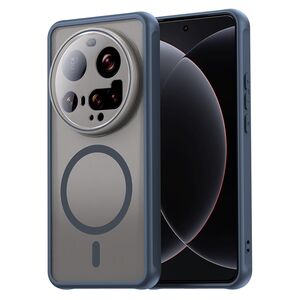 Husa pentru  Xiaomi 15 Ultra cu protectie pentru lentile si MagSafe EasyCharge, Ghost Series Anti-ingalbenire, frosted - Albastru