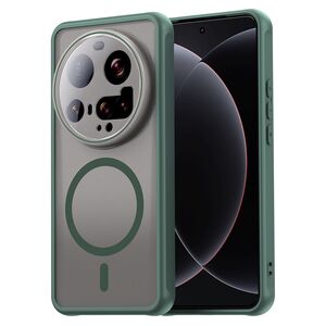 Husa pentru  Xiaomi 15 Ultra cu protectie pentru lentile si MagSafe EasyCharge, Ghost Series Anti-ingalbenire, frosted - Verde