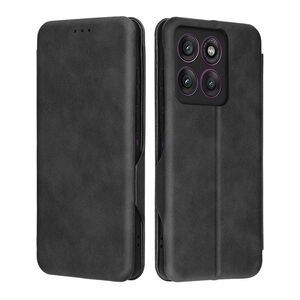 Husa tip carte pentru Motorola Edge 60 Pro Smart Wallet fata - spate protectie 360 - Negru