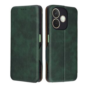 Husa tip carte pentru Oppo A5 Pro 5G Smart Wallet fata - spate protectie 360 - Verde