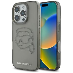 Husa pentru iPhone 16 Pro - Karl Lagerfeld IML Rhinestones - Karl Head