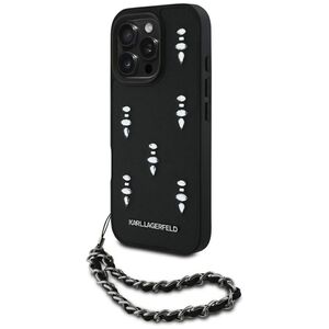 Husa pentru iPhone 16 Pro Max - Karl Lagerfeld Saffiano (KLHCP16XPSADJSK) - Crystals & Charm
